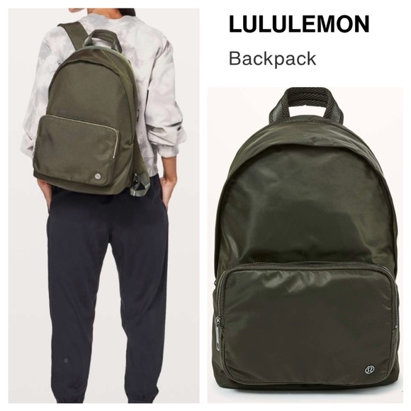 lululemon athletica Handbags - LULULEMON ATHLETICA Everywhere Backpack *17L Dark Olive Oil